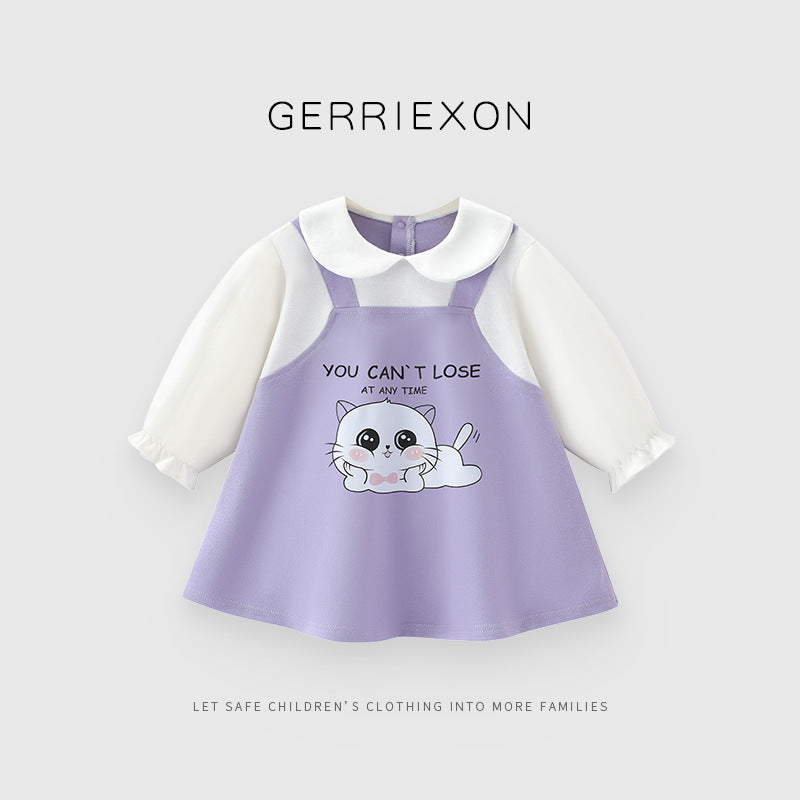 Purified Cotton Clothes For Babies Princess Children's Dress