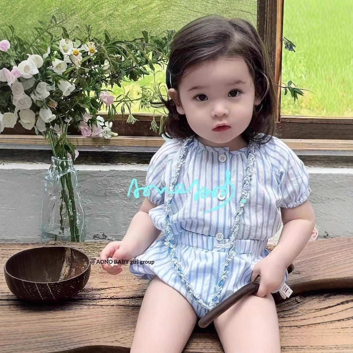 T-shirt Pants Summer Cartoon Pure Cotton Dress Thin Versatile Children's Suit