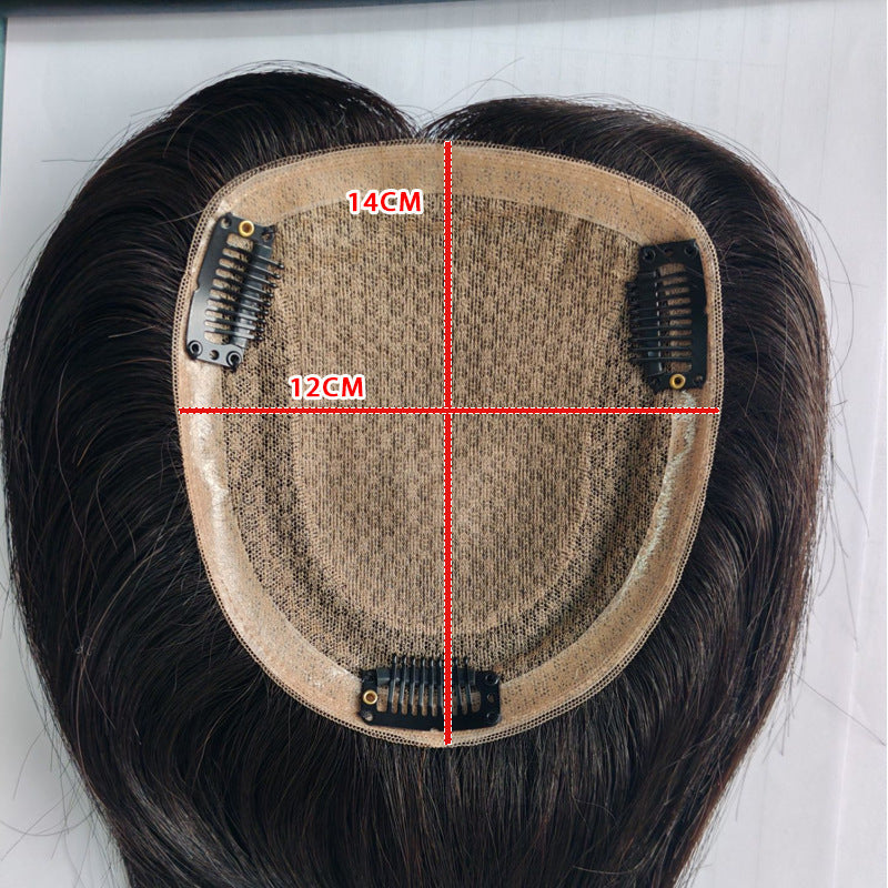 Needle All Real Hair Female Head Supplementing Wig