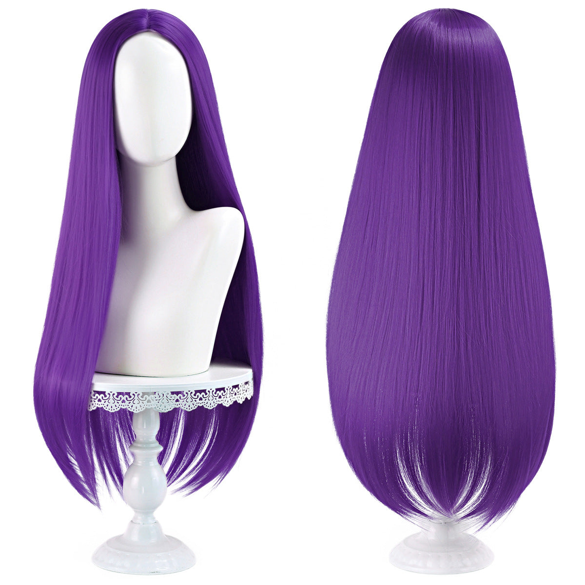 Main Universal Medium Scalp Black Hair Long Straight Wig