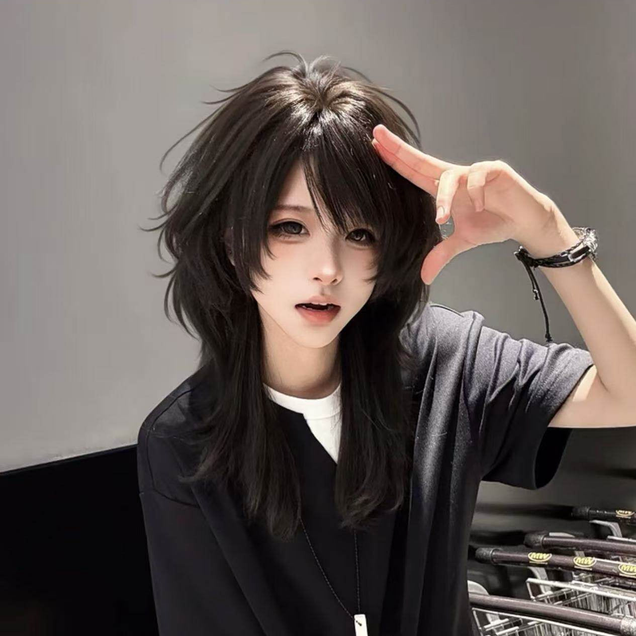 Unisex Style Less Sense Natural Fluffy Wig Long Curls