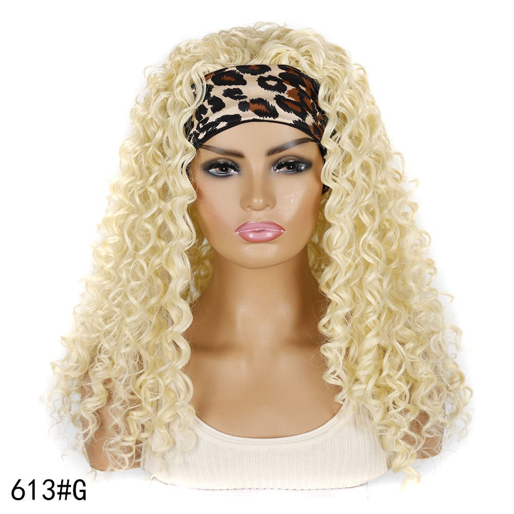 Hair Band Head Cover Export Curly Headband Sheath Wig Long Curls