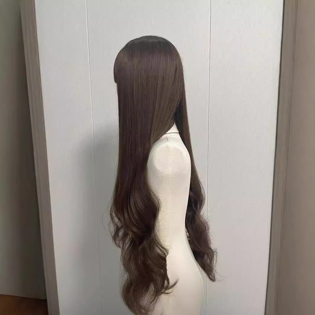 Hair Full Top Natural Less Radish Wig Long Curls