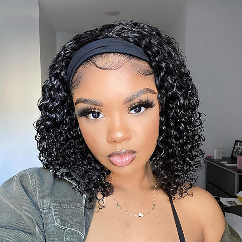 Women's Small Curly Short Hair African Fashion Wave Curlers Chemical Wig Long Curls