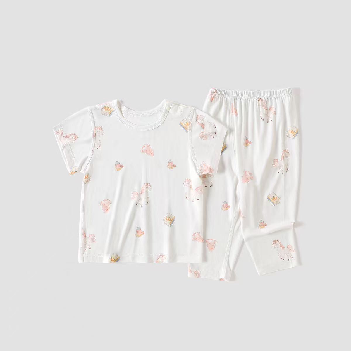 Children's Clothing Boys Summer Class Bamboo Fiber Short Sleeve Children's Suit
