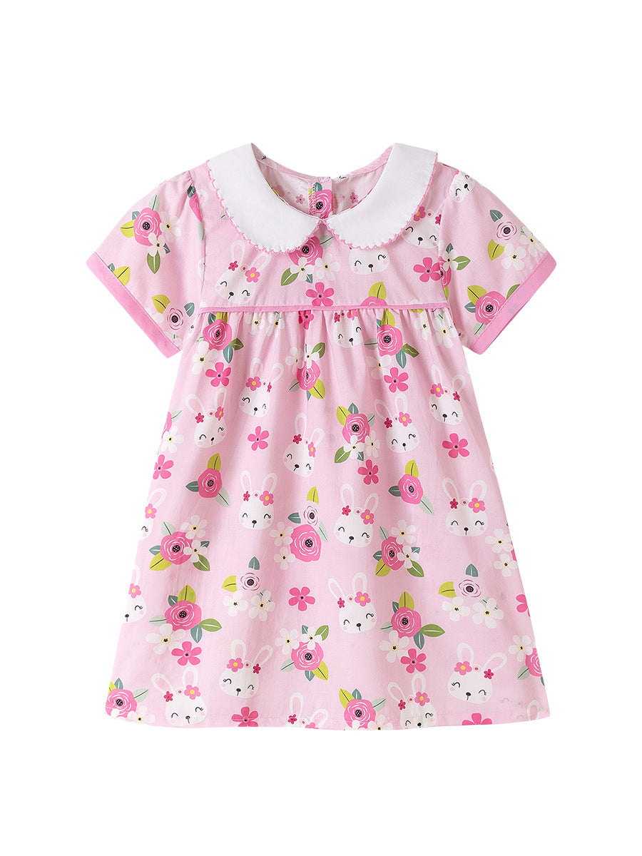 Innovative Children's Summer Cute Rabbit Shirt Children's Dress