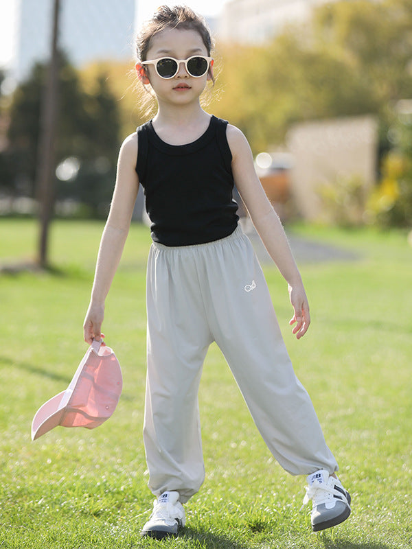Children's Week Trousers Solid Color Thin Uv Protection Children's Pants