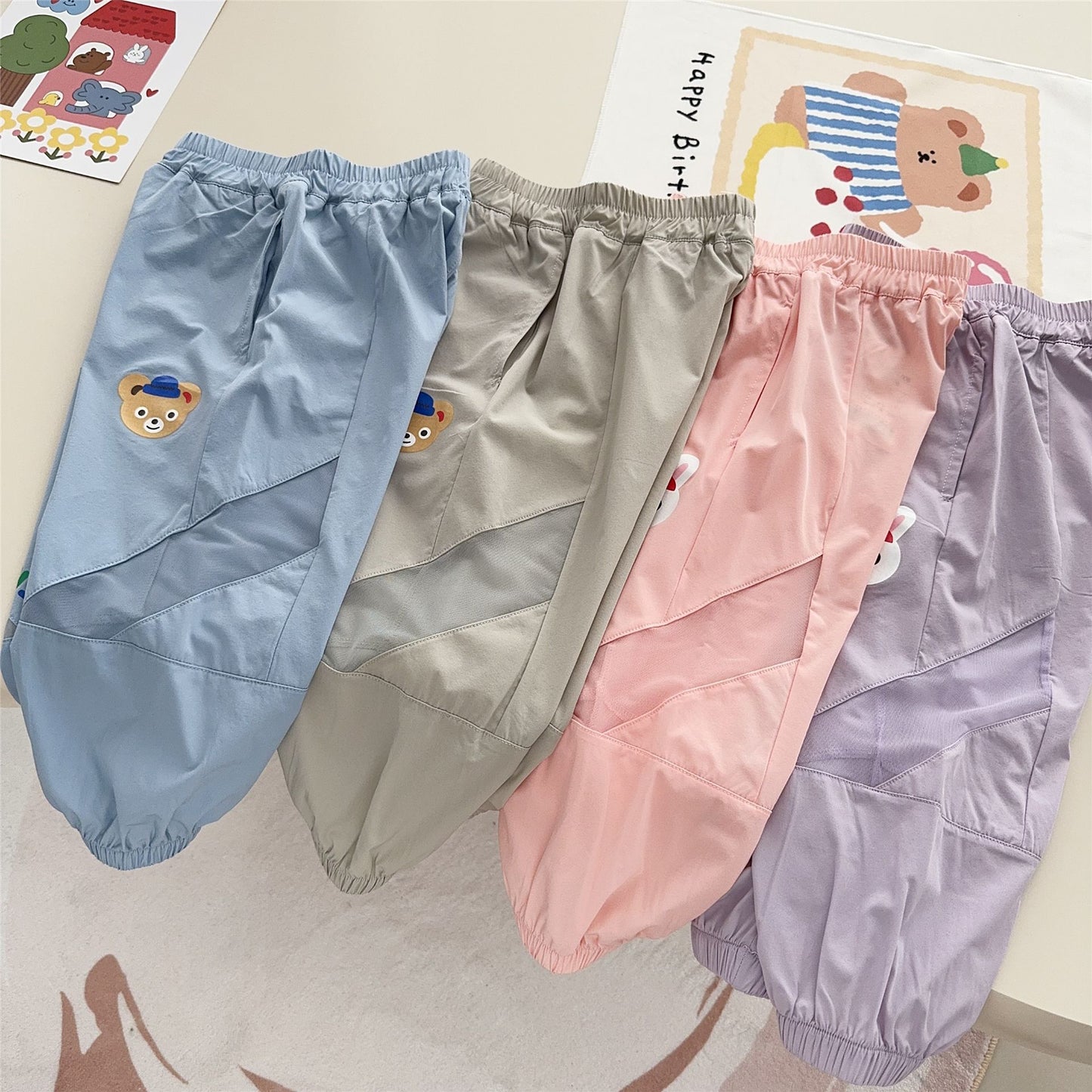Women's & Men's Stretch Air Conditioning Class Summer Bloomers Children's Pants