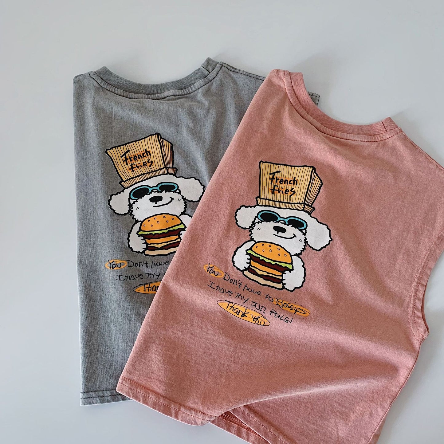 Children's Sleeveless Summer Korean Style Boys Cartoon Vest Children's T-shirt