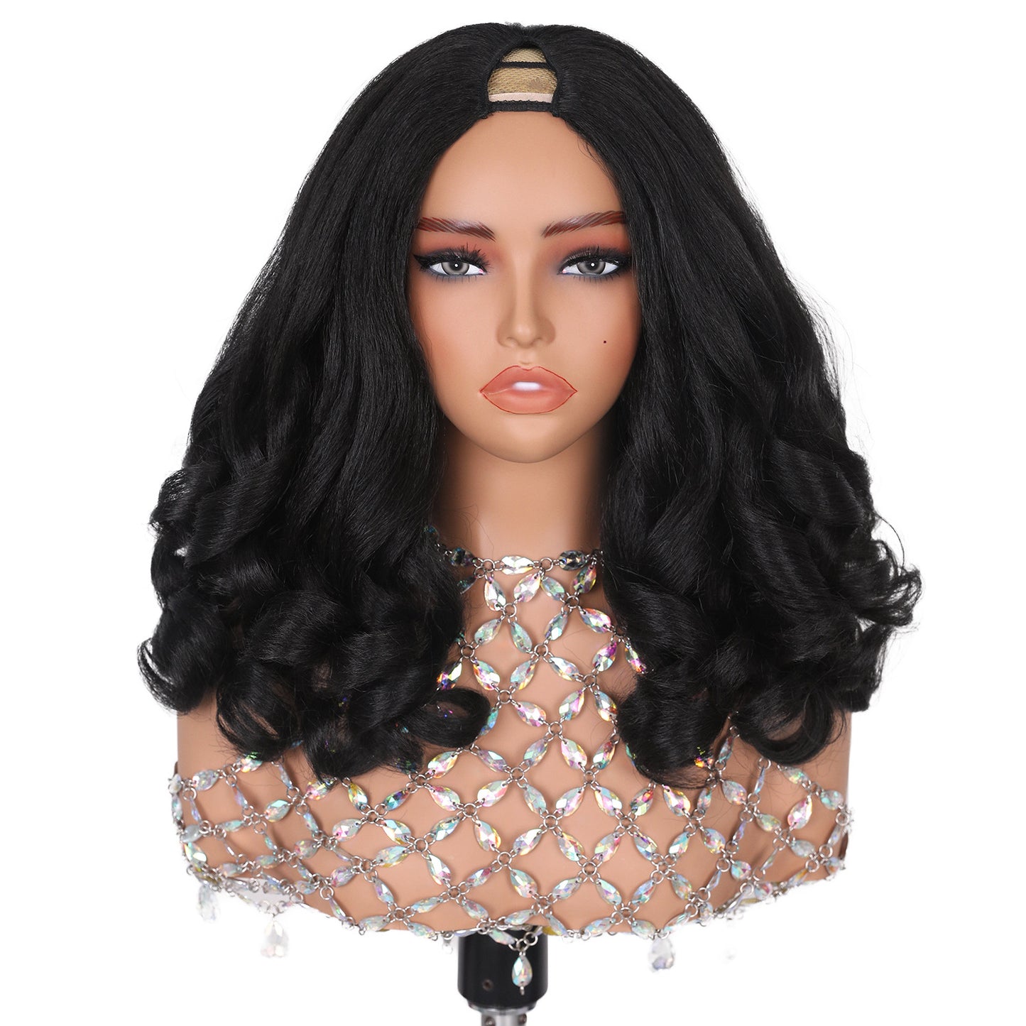 Female Jacques Silk Big Wave Head Wig Long Curls
