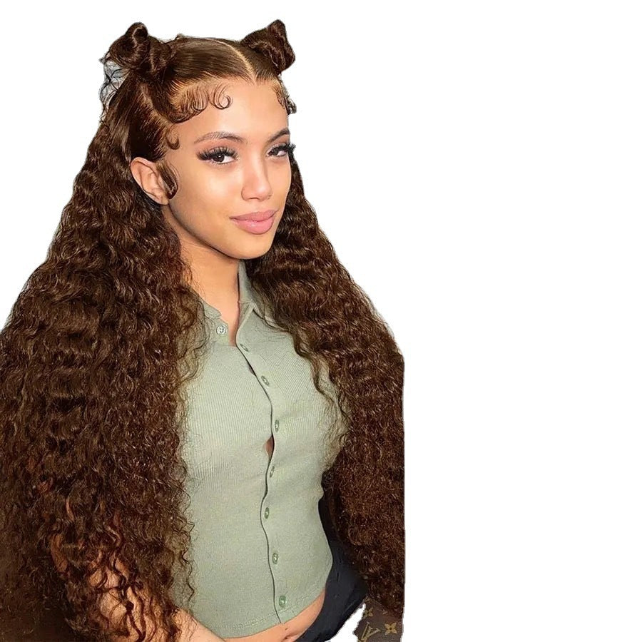 Head Cap Female African Ladies Front Small Wig Long Curls