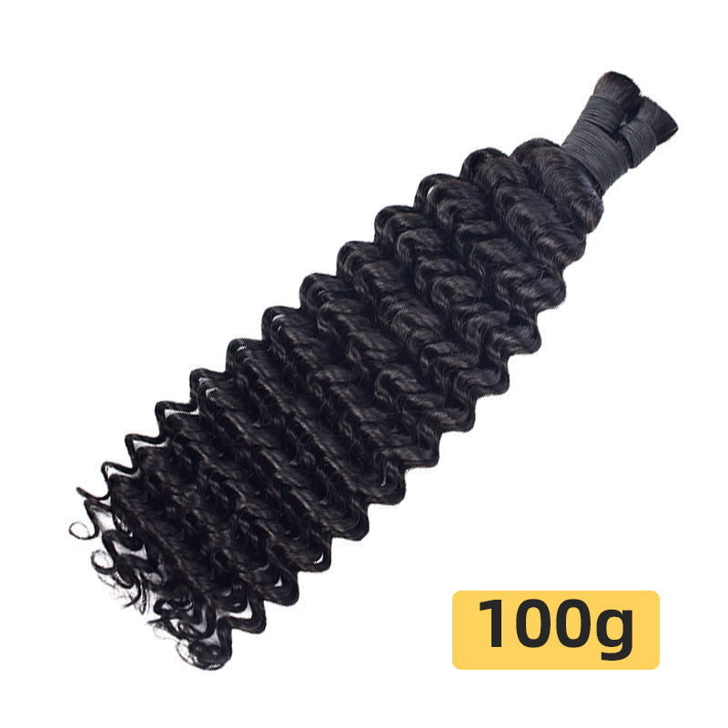 Braid Extension Deep Volume Waves Roll Real Hair Wig