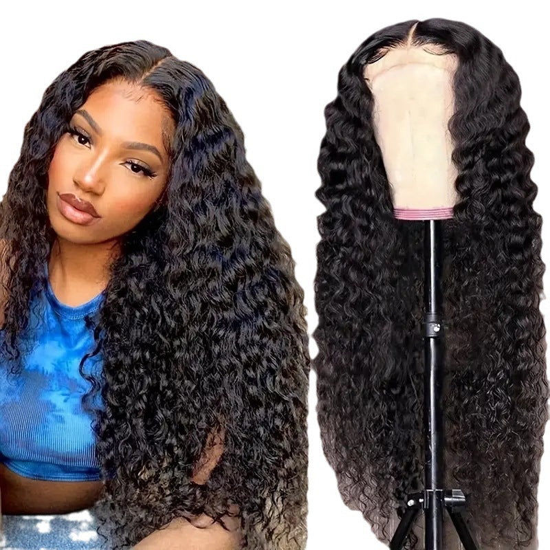Fashion Front Lace African Small Volume Fluffy Curly Wig Long Curls
