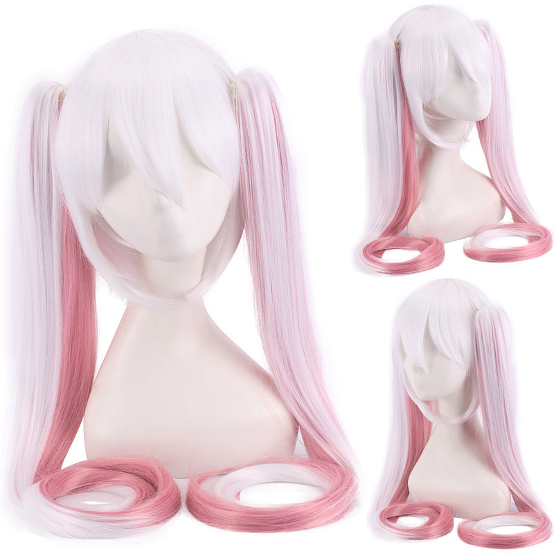 V Home Snow Cherry Blossom Black Rock Cos Wig