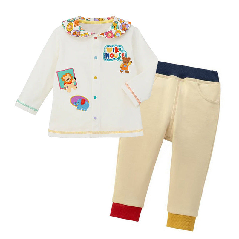 Women's & Men's Undershirt Bear Lion Full Printed Navy Children's Shirt