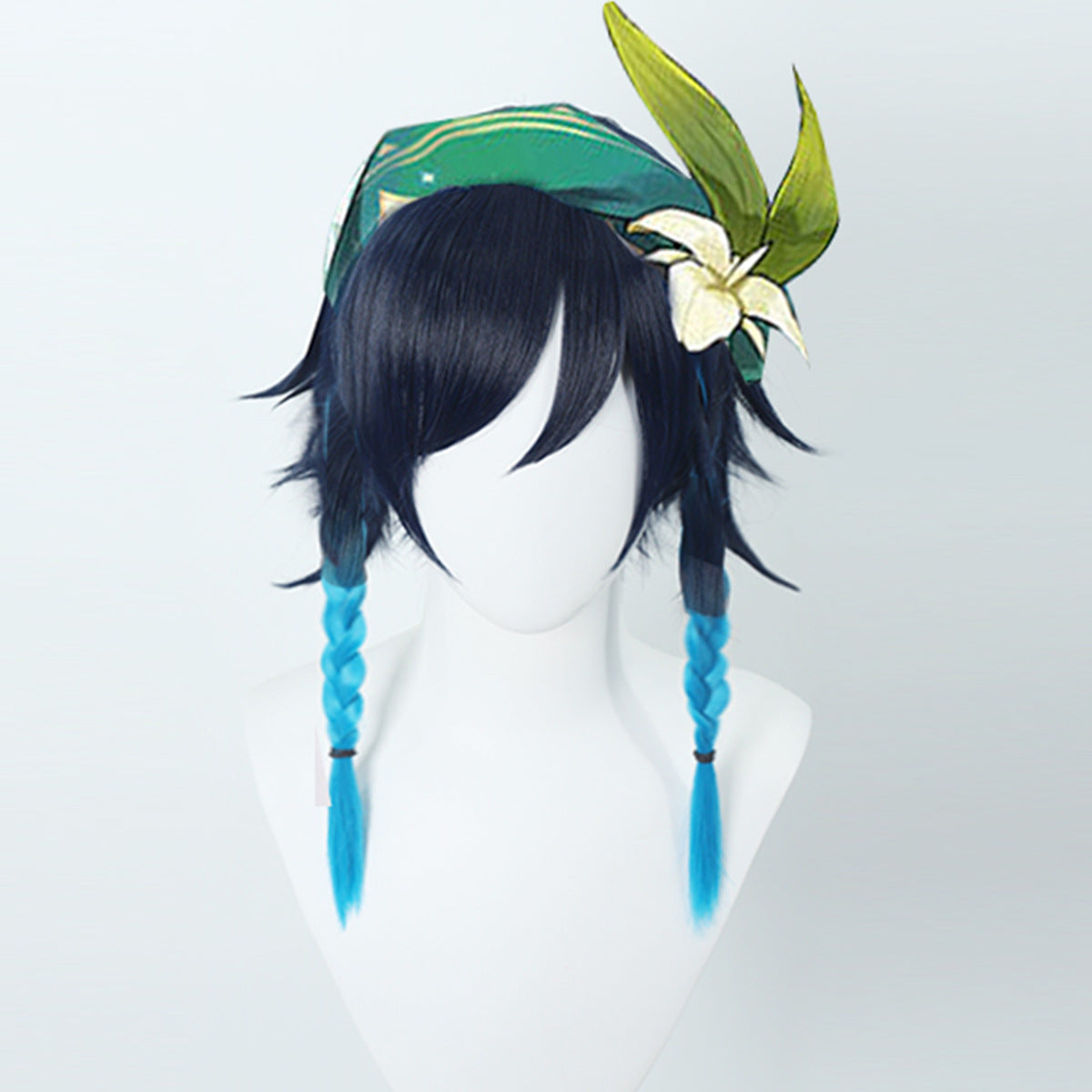 Original God Wendi Anime Blue Black Gradient Cos Wig