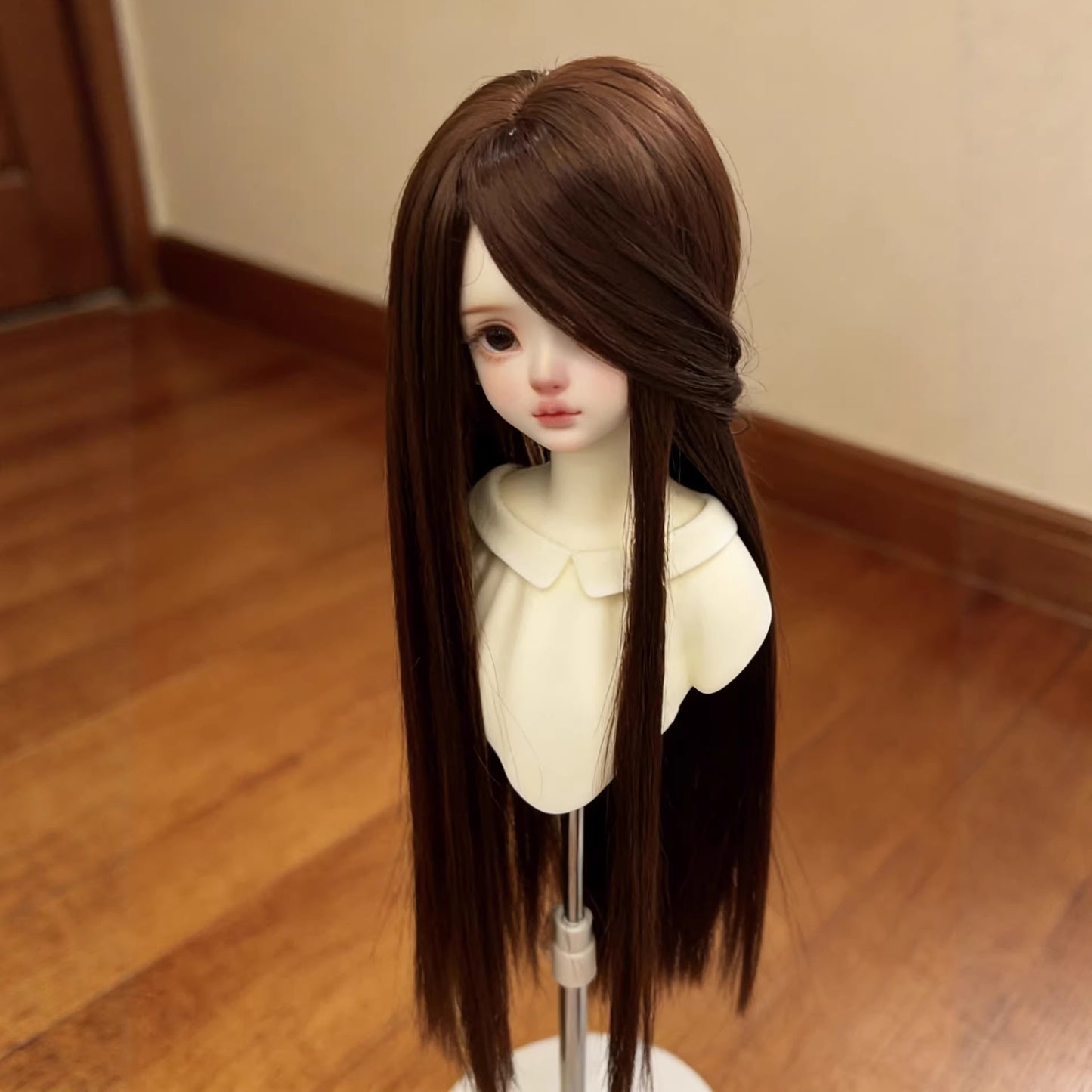 Doll Points Soft Silk Hair Cover Bangs Rough Long Straight Wig