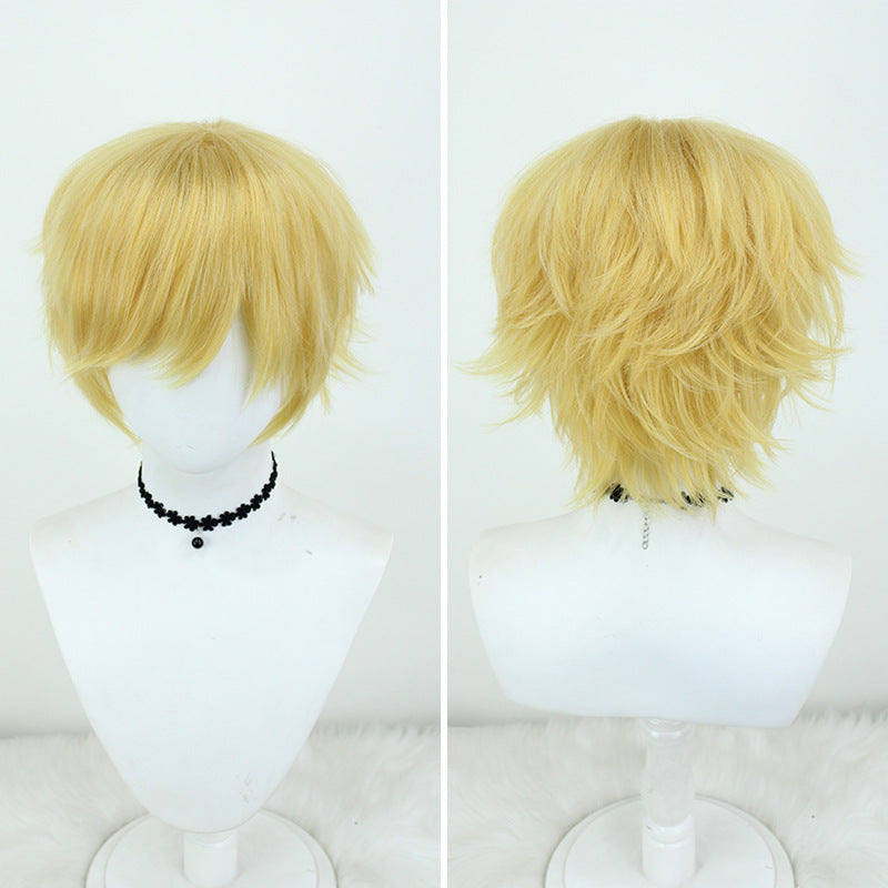 Face Puffy Silk Corn Stigma Hot Cos Wig