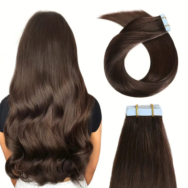 Premium Film Hair Real Set Seamless Invisible Wig