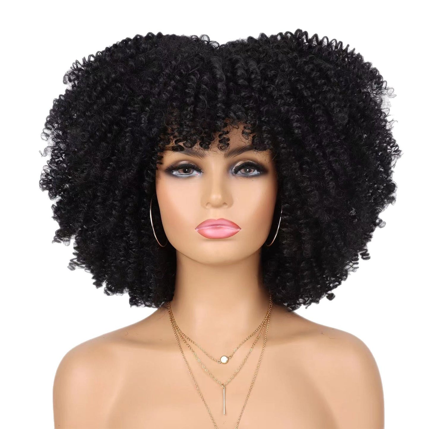 Micro Volume Afro Head Cover African Small Wig Short Curly Hair