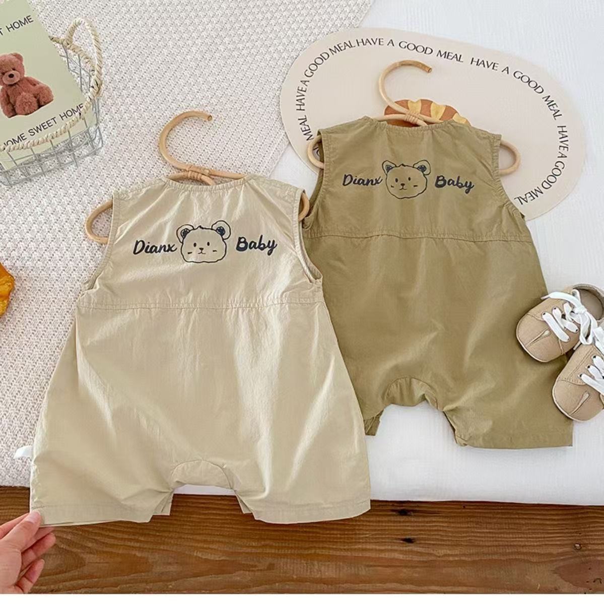 Thin Boy First Month Old Days Super Cute Vest Jumpsuit Jumpsuit, Climbing Suit