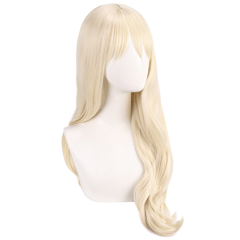 Main Barbie Light Golden Micro Curly Cos Wig