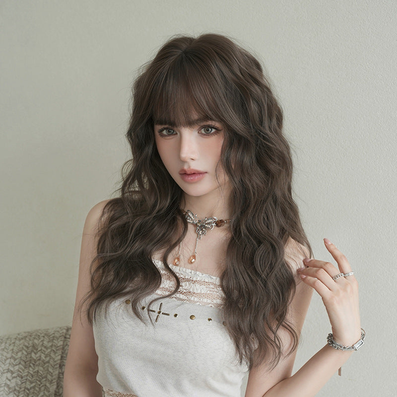 Female Curly Hair Egg Roll Full Top Chemical Fiber Simulated Wig Long Curls