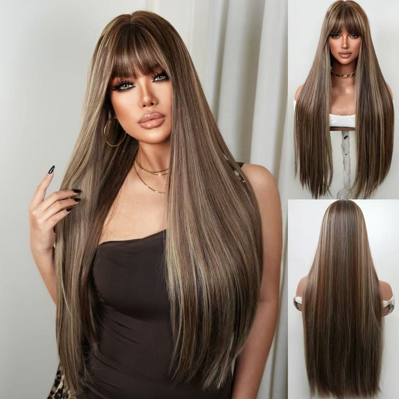 Elegant Innovative Classy Charming Fashion Bangs Long Straight Wig
