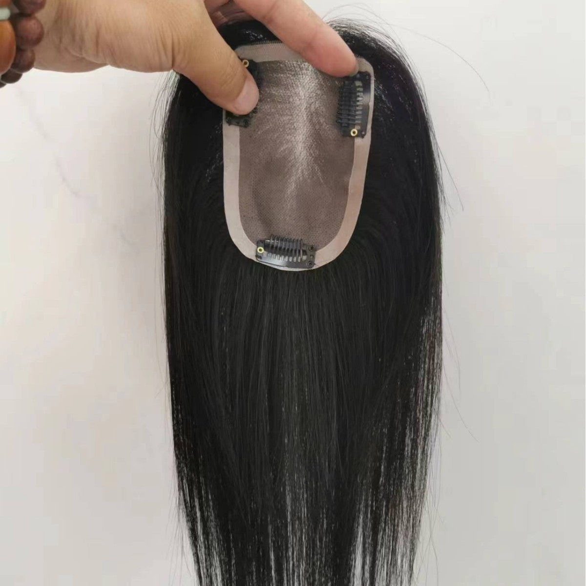 Women's Real Hair Top Set Natural Cover Gray Height Wig