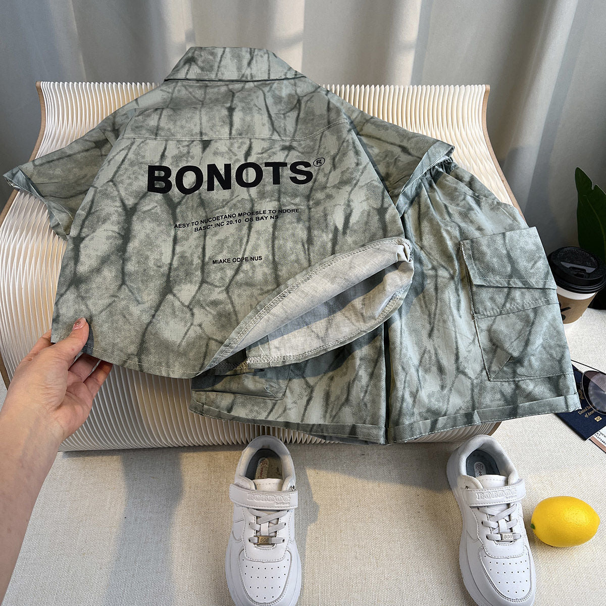 Children's Summer Trendy Cool Thin Short-sleeved Clothes Children's Suit