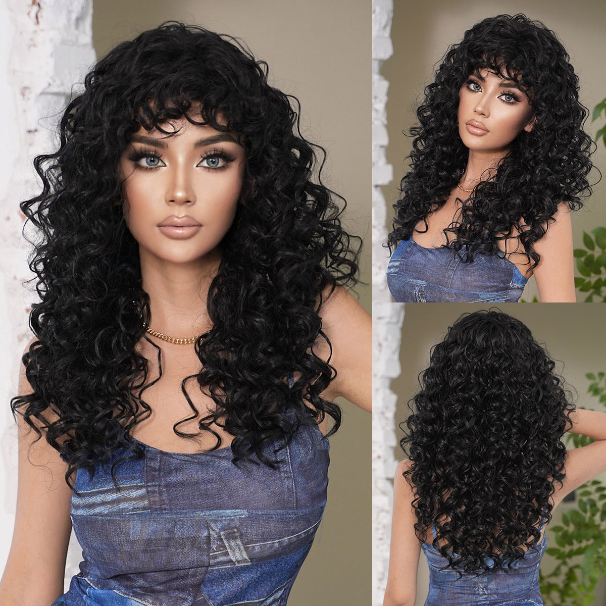 Hot Spring Roll Female Deep Wave Long Other Wig