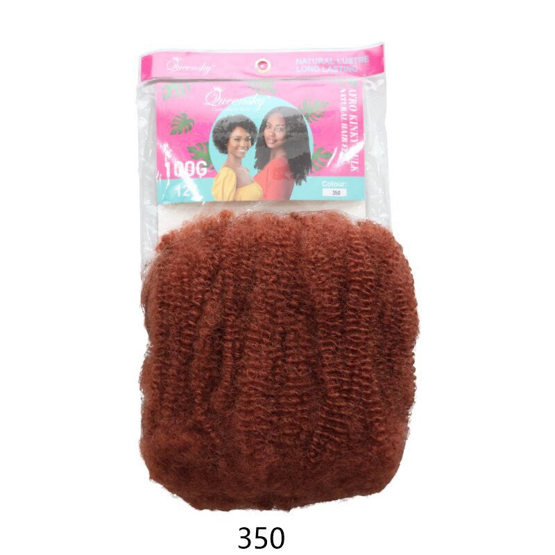 Inch African Caterpillar Dreadlocks Puffy Silk Wig Short Curly Hair