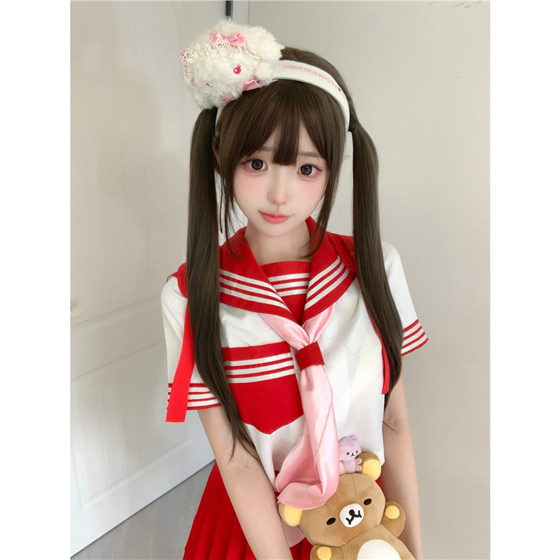 Ponytail Little Radish Female Daily Long Straight Cos Wig