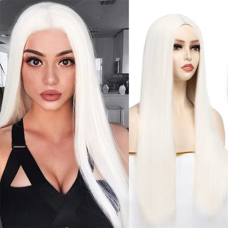 Fashion Front Lace Big Wave Curly Long Straight Wig