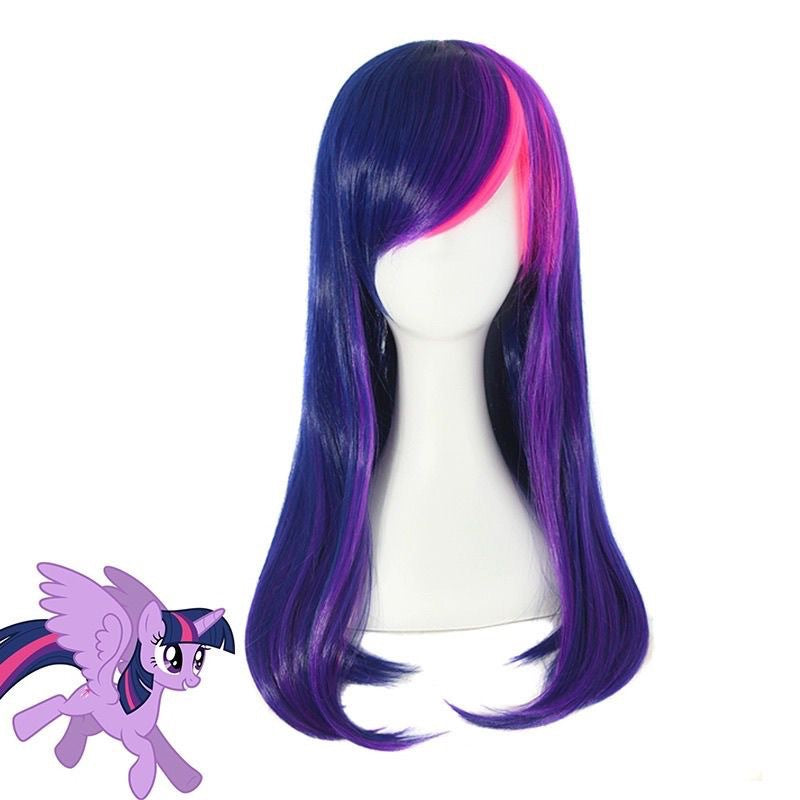 Pony Style Mixed Color Long Hair Curly Cos Wig