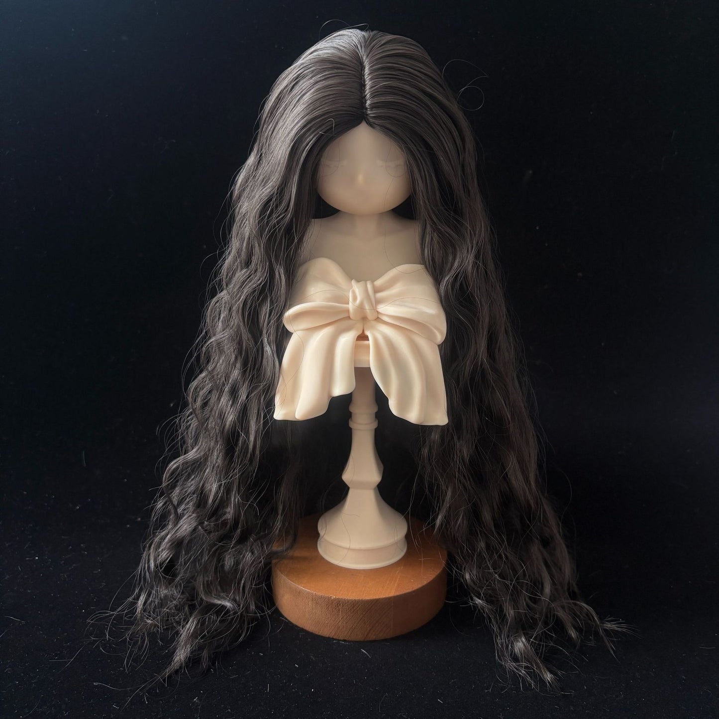 Split Hair Soft Silk Small Curls Water Ripple Cos Wig