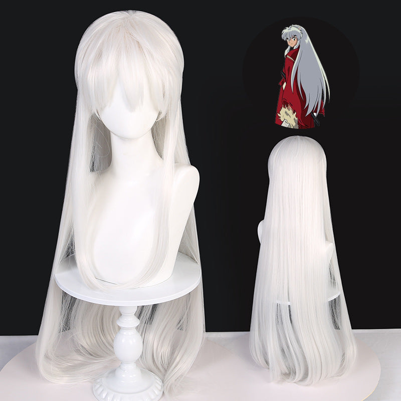 Siery White Pattern Corn Stigma Puffy Cos Wig