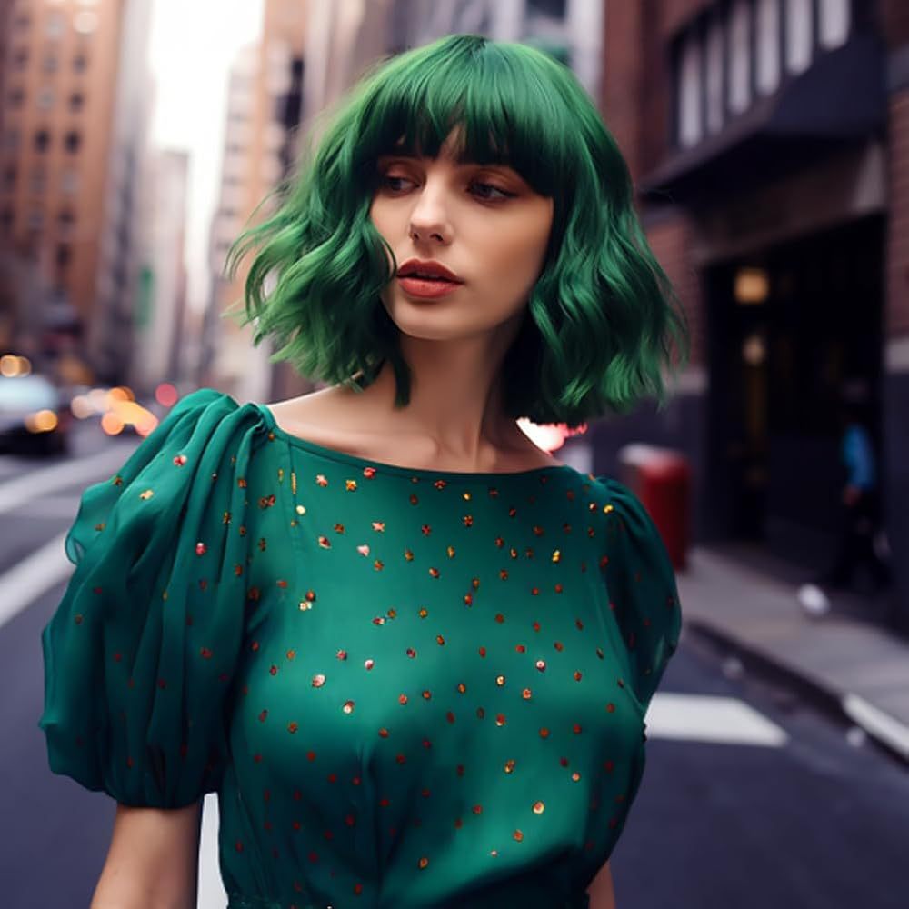 Big Wave Bangs Chemical Fiber Fashion Wig Short Curly Hair