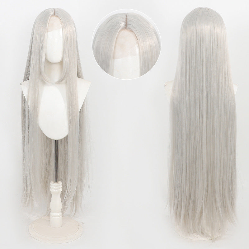 Universal Hand Crocheting Forehead Lace Mid-length Cos Wig