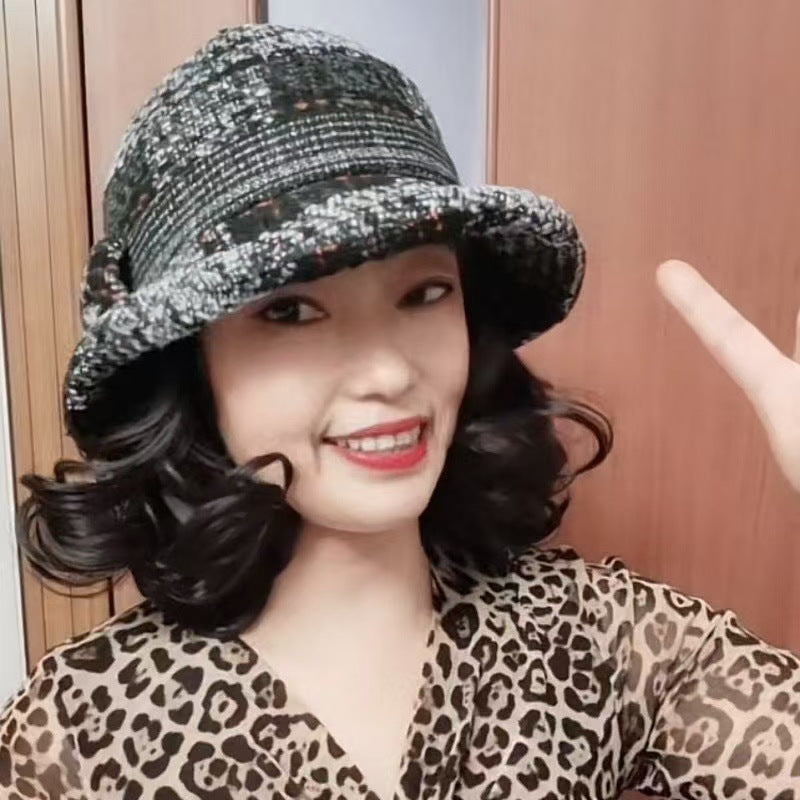 Fashion Mom Hat One Woolen Thickened Casual Wig Short Curly Hair