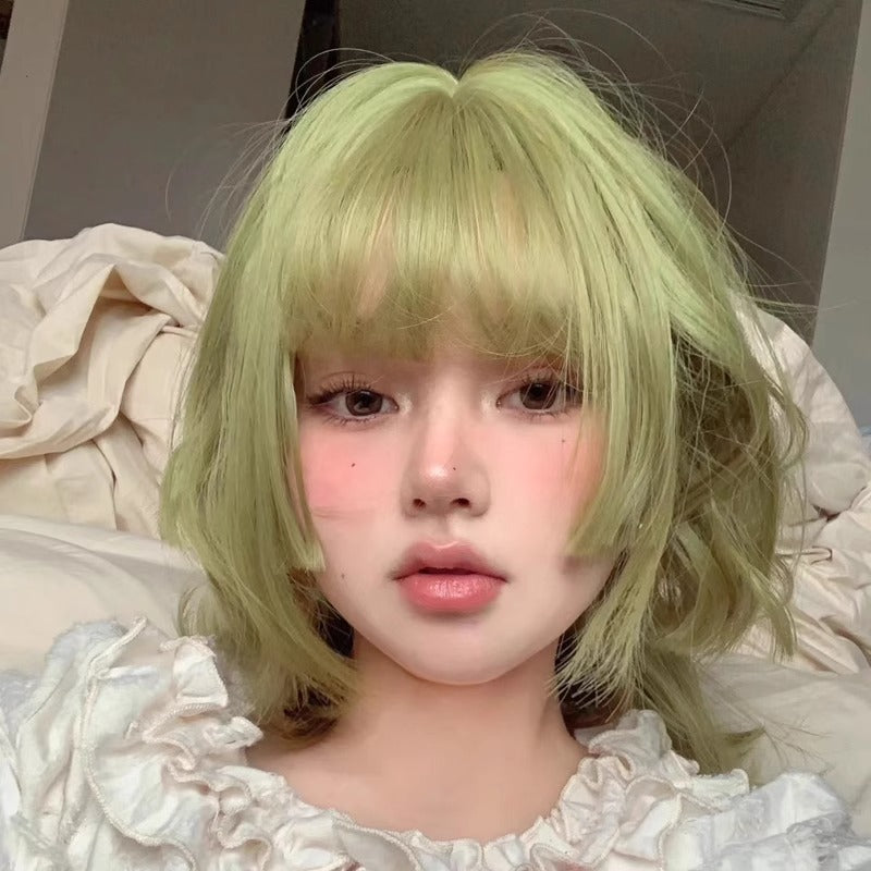 Women's Cute Daily Natural Fluffy Artificial Full Wig Short Curly Hair