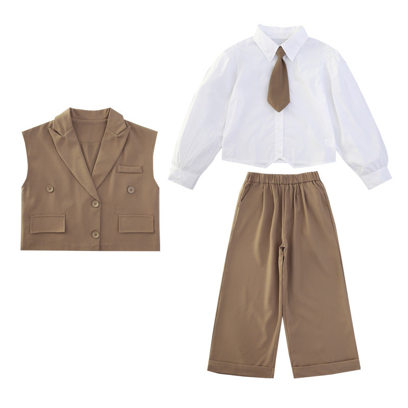 Autumn Clothing Fashionable Korean Style Long Sleeve Children's Suit