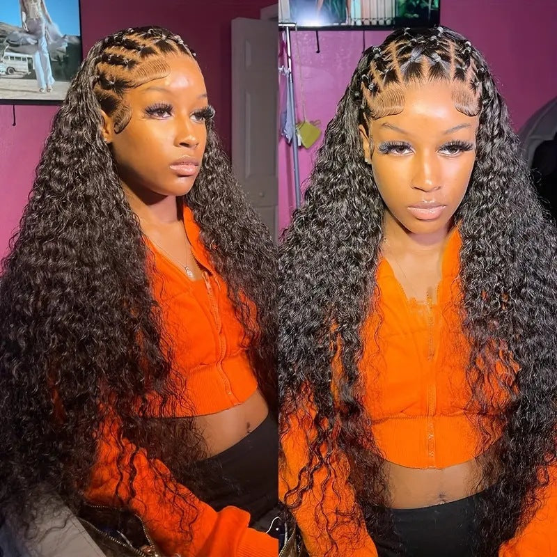 Fashion Front Lace Small Volume Synthetic Wigs African Wound Wig Long Curls