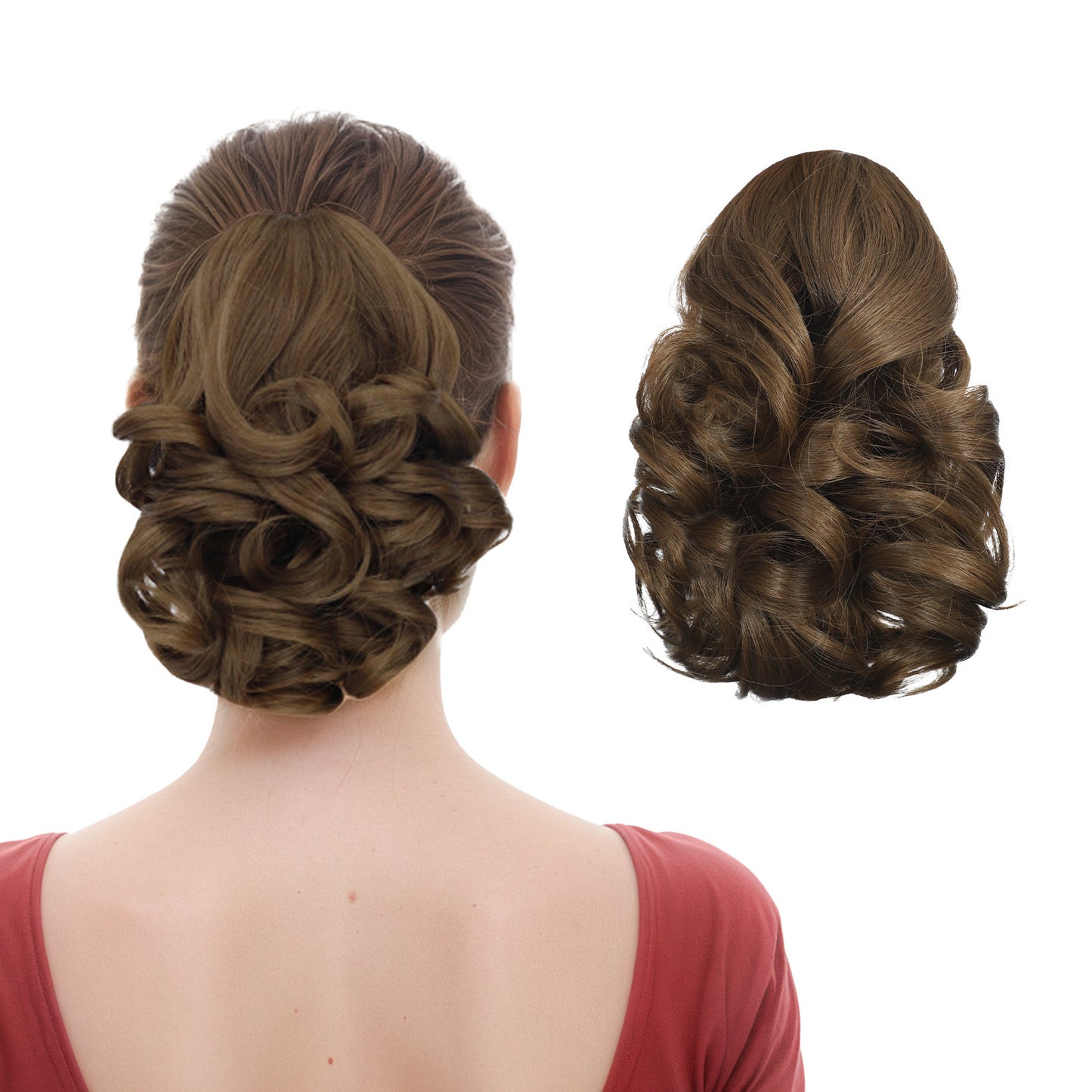 Tiger Mouth Grip Short Big Wave Wig Ponytail