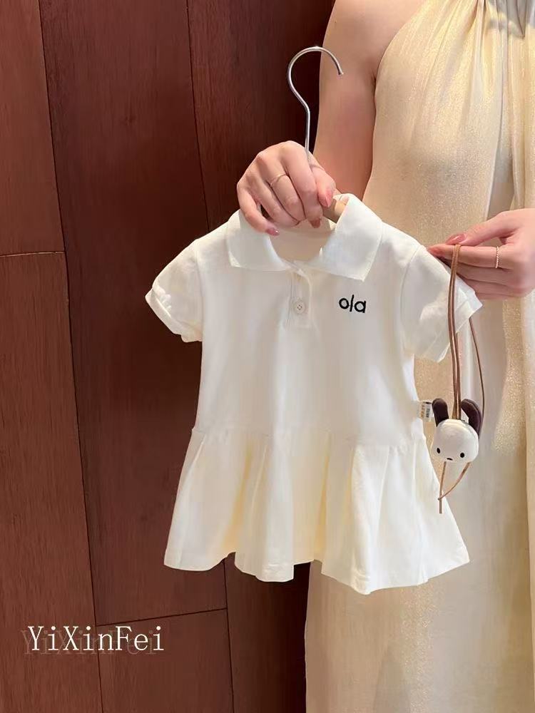 Summer Korean Little Preppy Style Skirt Embroidered Children's Dress