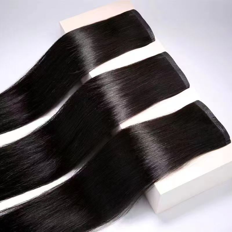 Piece Seamless Invisible Extension Extra Fluffy One Female Real Hair Wig