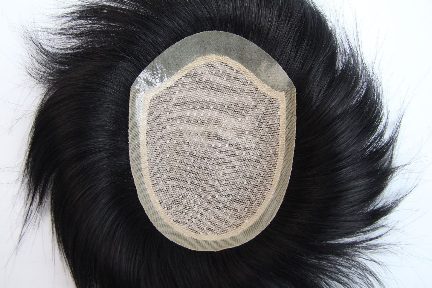 Men's Full Delivery Needle Biological Edge Forehead Invisible Hair Pack Hand Men's Wig