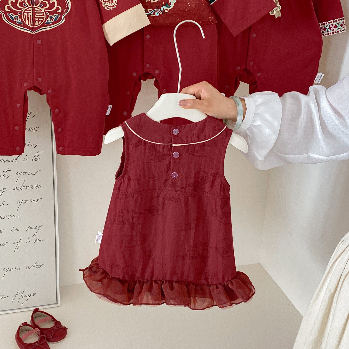 Summer Infants Sleeveless Chinese Goldfish Fashionable Children's Dress