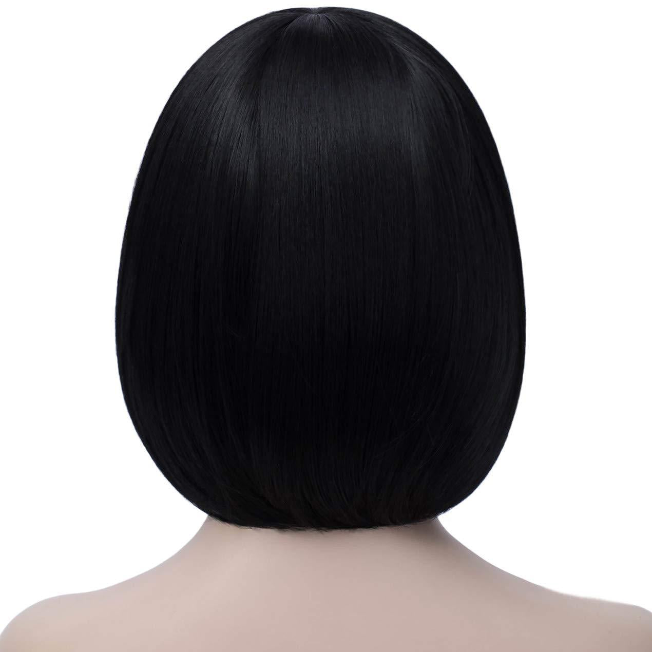 Unique Head Cover Bangs Synthetic Wigs Wig Short Straight Hair