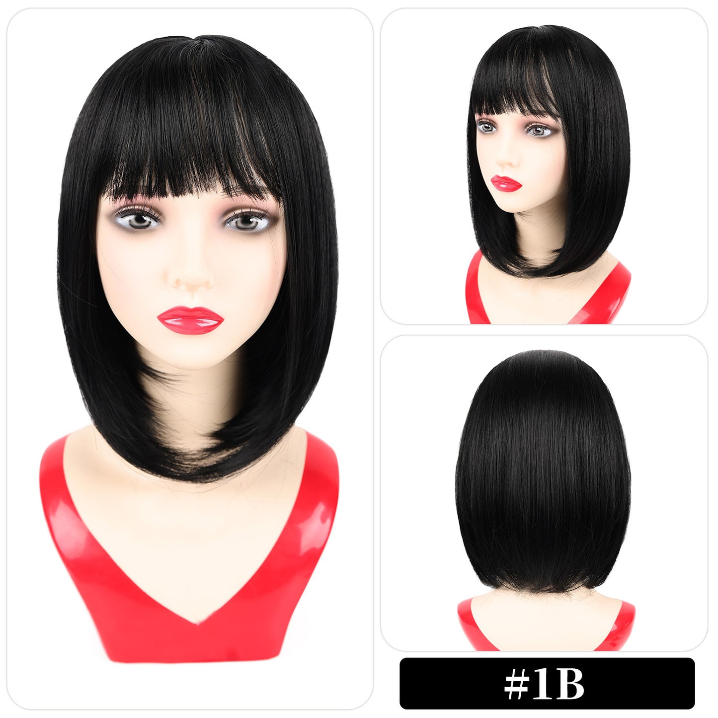 Whole Female Collarbone Length Haircut Wave Wig Short Straight Hair